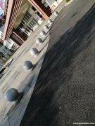 衡阳挡车圆石球 湖南石材圆柱子 车站门口止车石