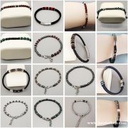 新款男女通用不锈钢车线硅胶手链