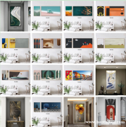 玄关画 晶瓷画 床头画 沙发背景画