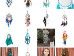 新款工艺加密植绒布简约蕾丝带捕梦网