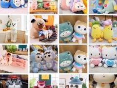 灰短毛绒外贸長條毛绒玩具