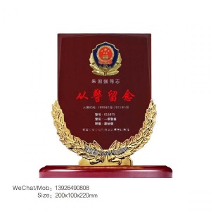 警队之星奖杯 民警奖杯订做 police奖杯制作 广州水晶奖杯供应商