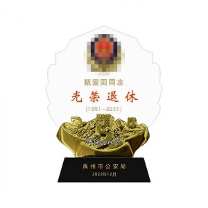 独家定做海陆空军老兵退役纪念品警察军人退伍纪念退役荣誉奖牌制作厂家