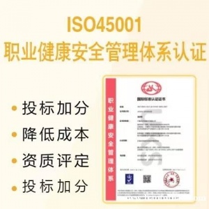 甘肃认证机构ISO认证ISO45001认证补贴费用