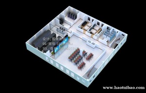上海机房效果图制作|高等专科学校机房大数据效果图案例
