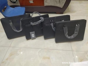 定做西安帆布公文包，会议文件袋，蓝色足球纹公文包印字