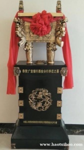 单位开业乔迁纪念礼品，大件礼品，西安开业帆船大铜鼎摆件