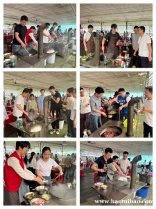 公司团建拓展员工聚会来农家乐野炊做饭一日游
