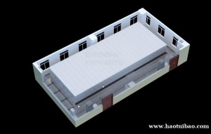 成都地区效果图制作|密集架档案室|指挥中心中控室俯视图