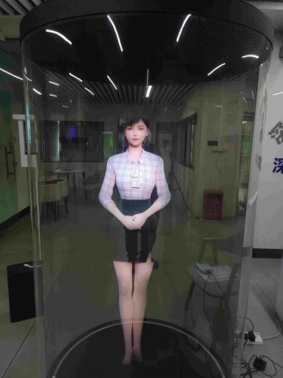 空中成像广告展示、仿真数字人展台、虚拟主持人