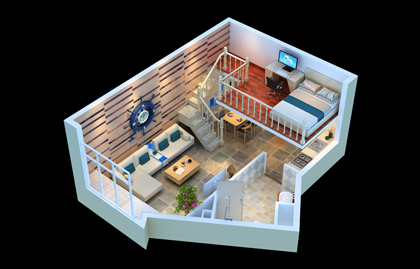 西安VR全景效果图制作|规划鸟瞰图|户型俯视图设计