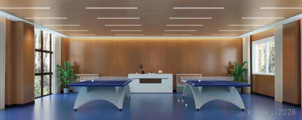 上海地区效果图制作|室内篮球场|羽毛球|乒乓球场地效果图