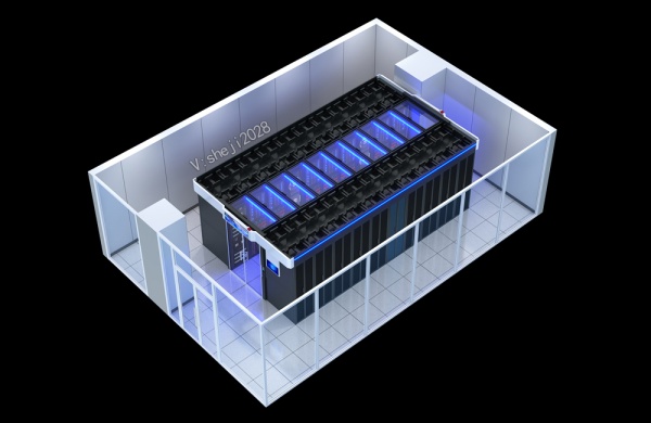 济南核心汇聚微模块|UPS配电室|封闭冷通道效果图制作