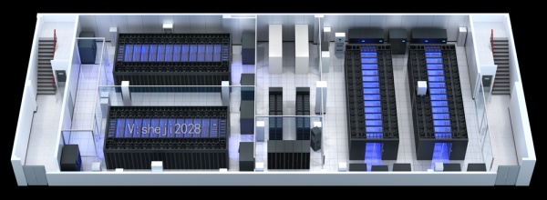 厦门微模块数据中心动环_配电间_封闭冷通道效果图制作